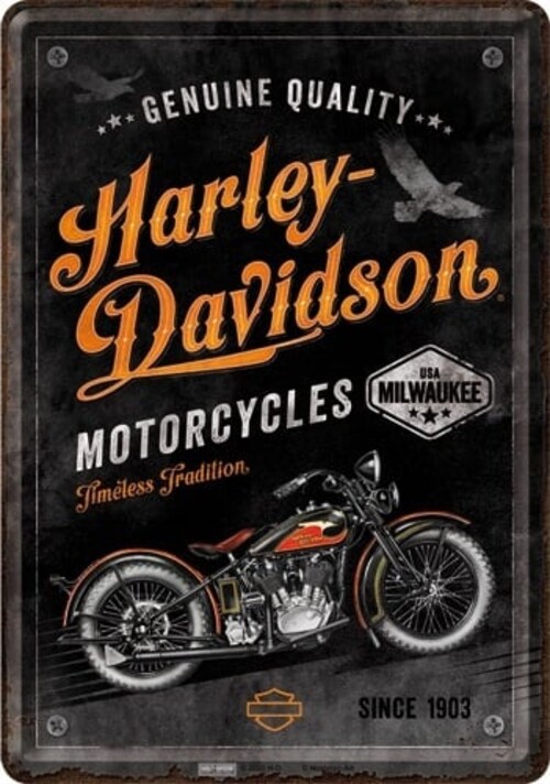 Metal Card Harley-Davidson - Timeless Tradition