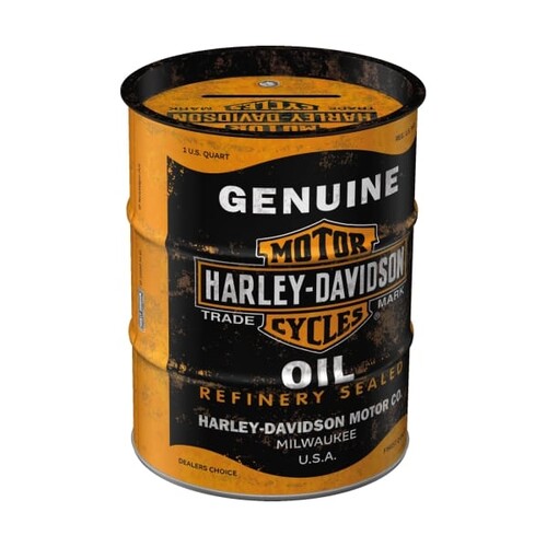 money box oilbarrel Harley/Davidson / Genuine Oil