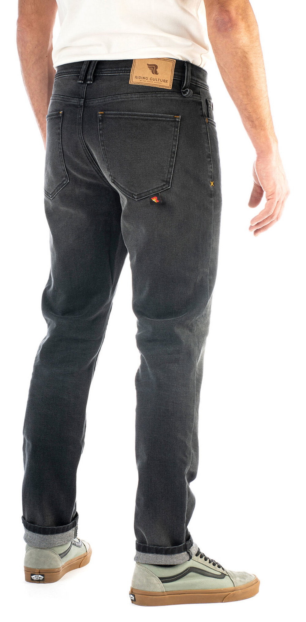 Riding Culture Tapered Slim jeans Zwart (Rokker motorbroek)
