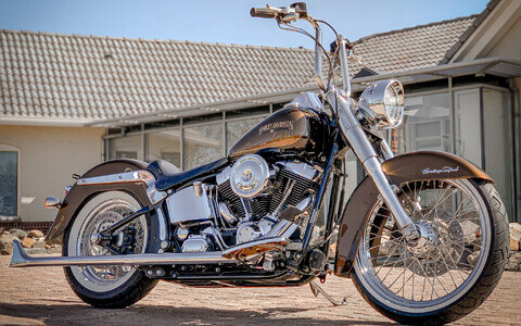 Brown Custom Fatboy 2003