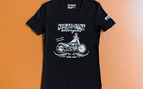 Dames T-shirt met South-East Custombike