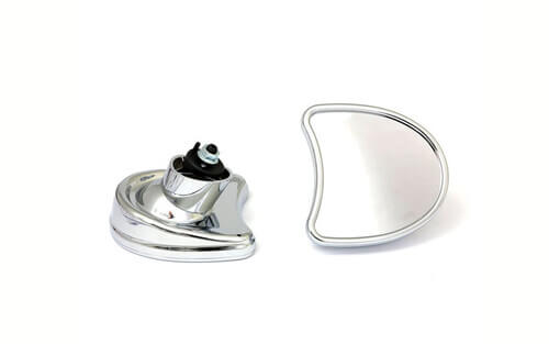 TOURING FAIRING MOUNT MIRROR KIT. SINGLE VISION, CHROME
