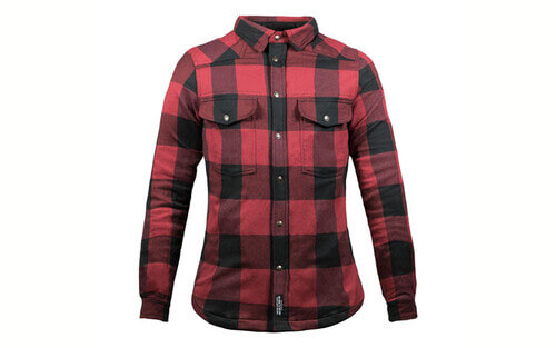 John Doe Motoshirt dames Zwart/Rood XTM