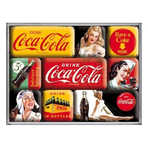 Magnet Set Coca/Cola Yellow Mix