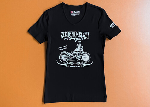 Dames T-shirt met South-East Custombike