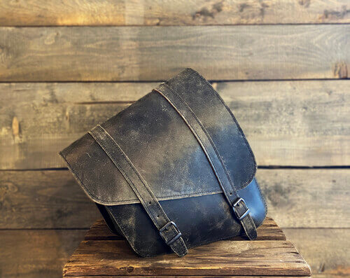 Sportster tas dubbele gesp grijs/bruin