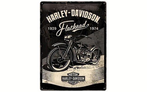 Tin sign H-D flathead 30X40