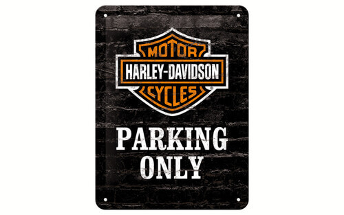 Tin sign H-D Parking Only 15X20